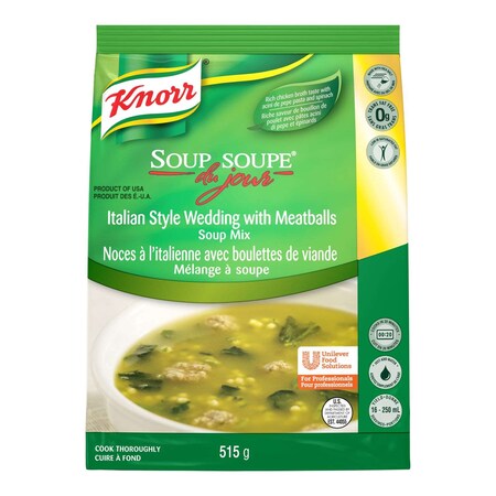 KNORR Soup Du Jour Italian Style Wedding With Meatballs Mix 18.2 oz., PK4 84125323